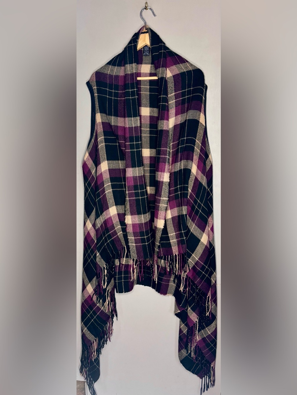 RW&CO. Plaid Flannel Ponch
